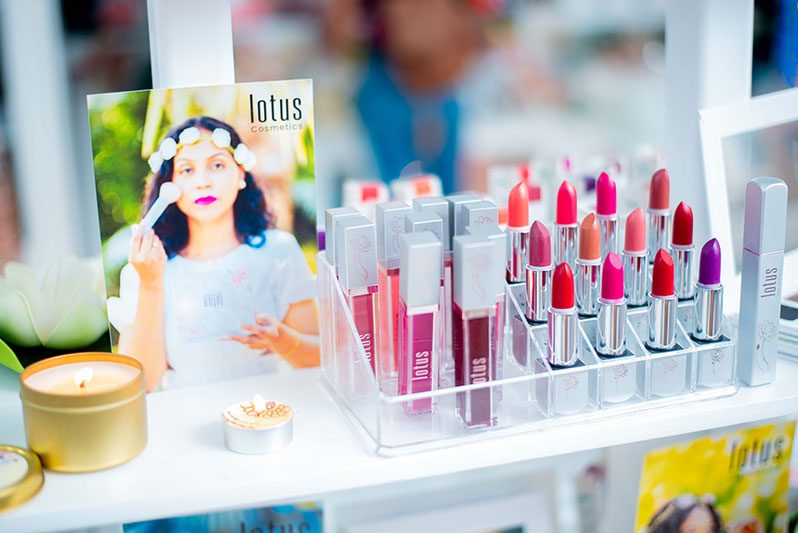 Lotus Cosmetics offers 10 shades of lipstick