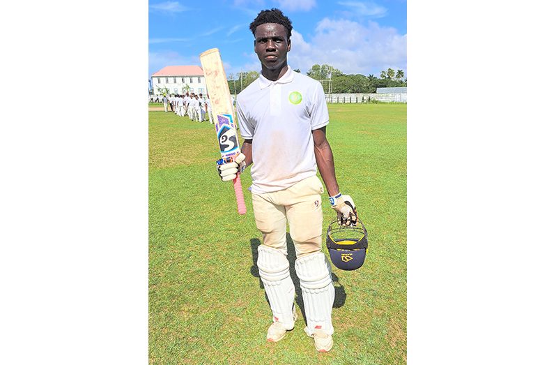 Theddeus  Lovell hit an unbeaten 67 to help Essequibo to a five-wicket win (Sean Devers photos)