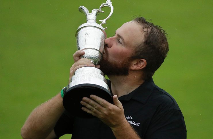 The 148th Open Championship - Royal Portrush Golf Club, Portrush, Northern Ireland - Republic of Ireland's Shane Lowry celebrates with the Claret Jug trophy after winning The Open Championship REUTERS/Jason Cairnduff