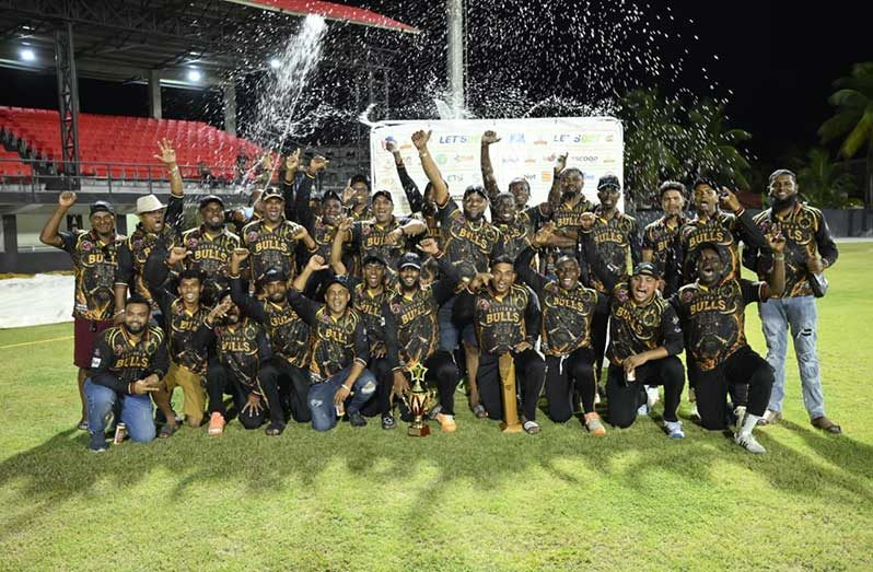 Lusignan Bulls franchise, through their DTP II team, charged to the Essequibo Zone title at the Anna Regina Stadium on Sunday evening