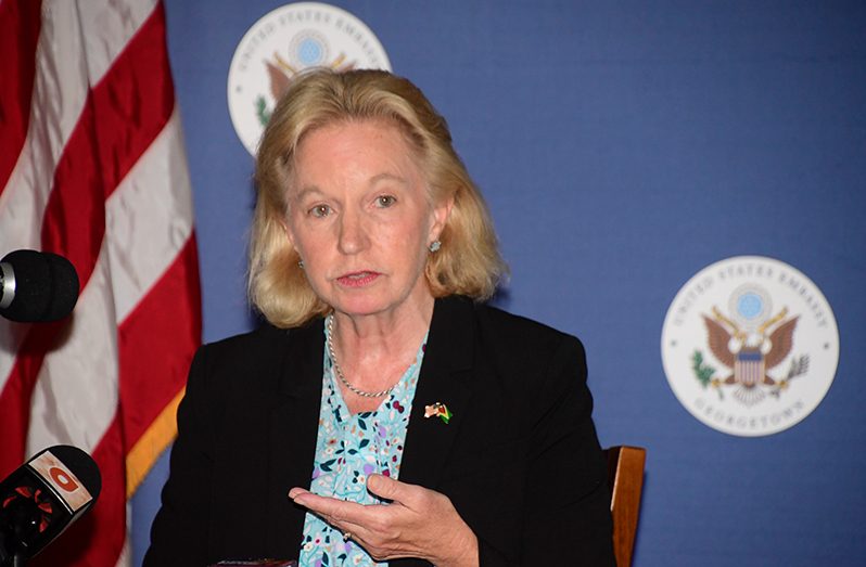 Outgoing  United States Ambassador to Guyana, Sarah-Ann Lynch