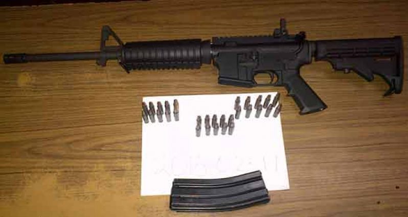 The weapon which the police recovered on Wednesday night along with the matching rounds