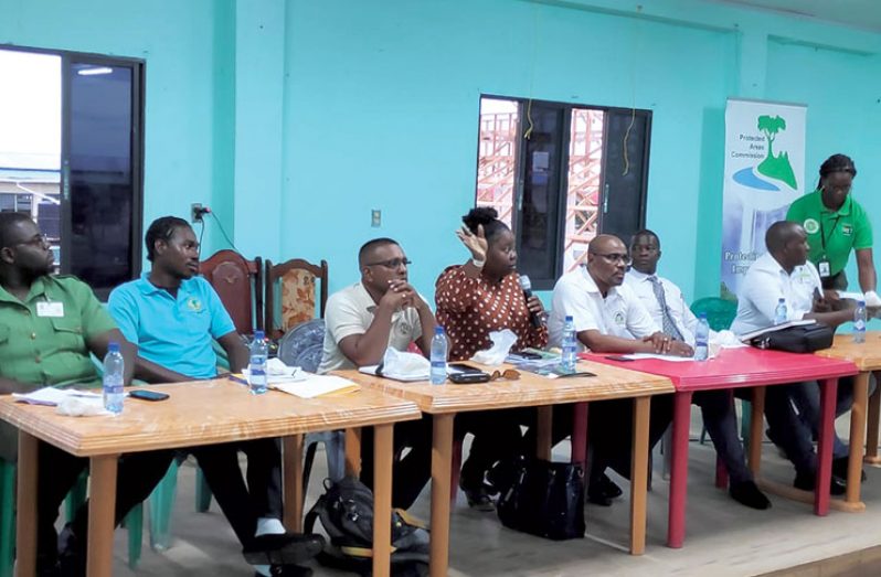 Officials of the six natural resources agencies and the Ministry of Natural Resources represented at the head table
