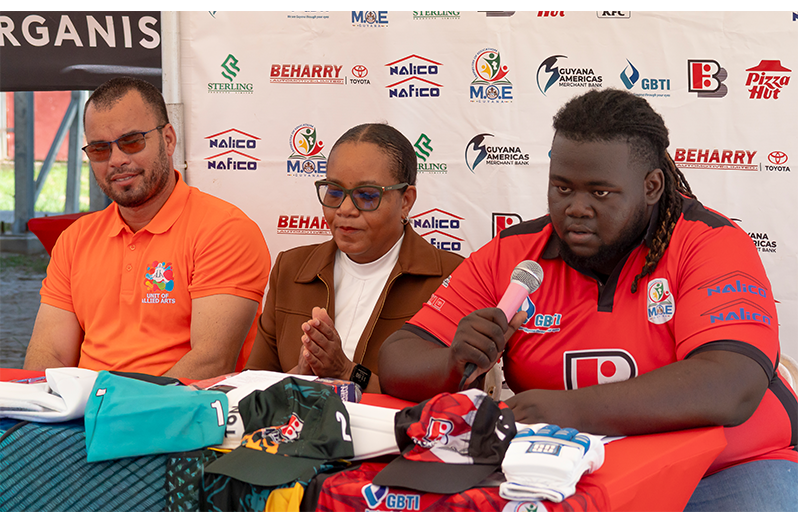 (From left to right) MOE’s Head of Allied Arts Nicholas Fraser, Beharry Group Marketing Manager Malissa Sylvester and Tournament Director Azizi Christiani