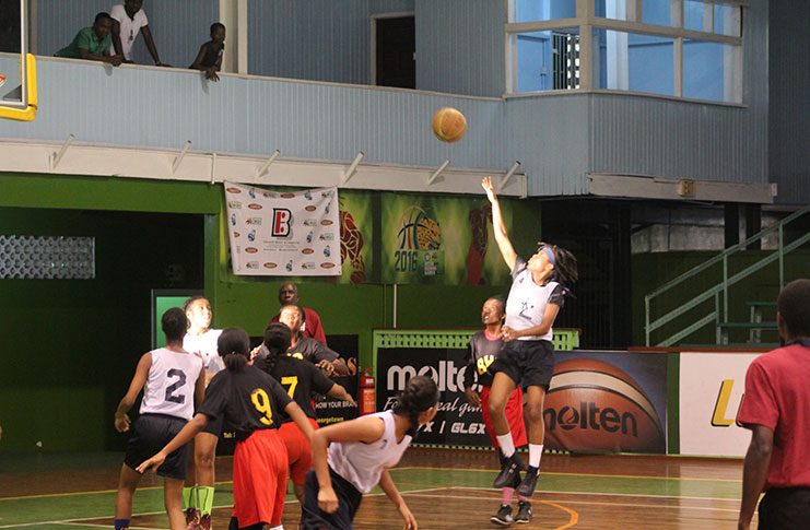 Ms. Smooth! Jada Mohan scores a ‘floater’ against  The Bishops’ High School during the National Schools Basketball Festival.