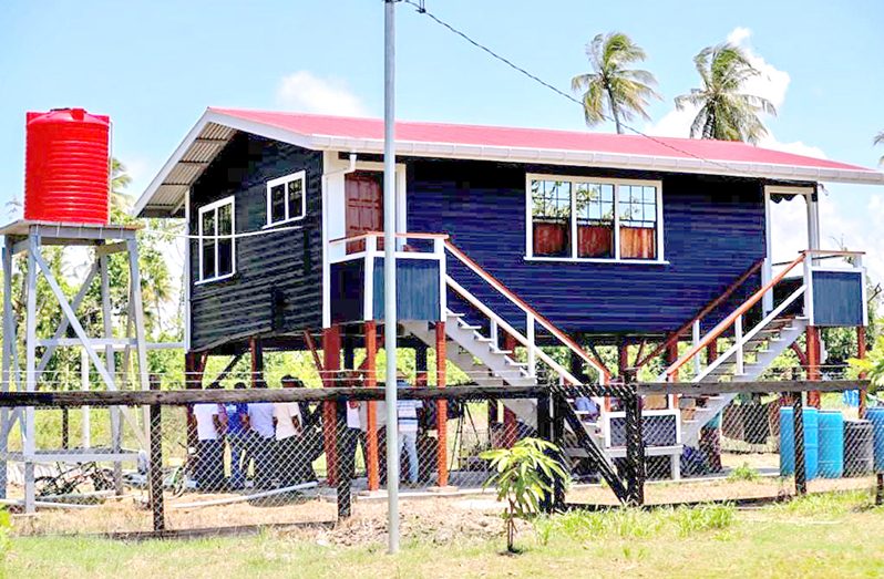 The newly built house for Sadna Rambarran, a single mother and her three children of Lesbeholden, Black Bush Polder