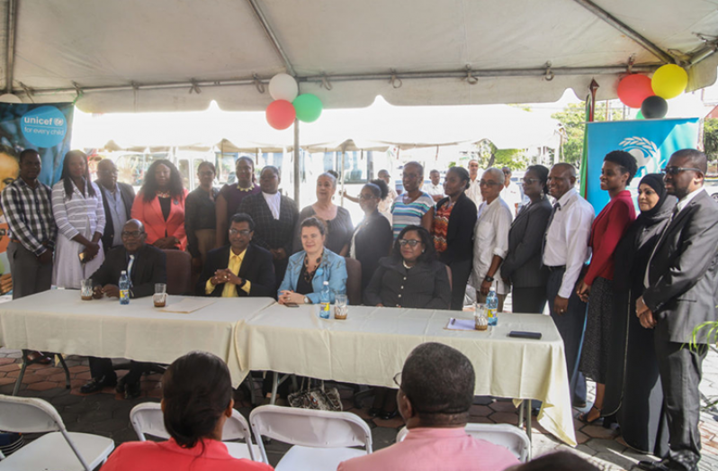 NGO representatives at the Memorandum of Understanding (MoU) signing formalising partnerships between the State and Non-State actors on diversionary measures (including pre-trial options) for children in contact with the law, at the Ministry of Public Security