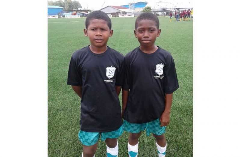 Jahson Maddison (right) and Levi Sampson of Kuru Kururu Warriors FC