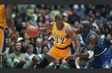 Magic Johnson played 13 seasons for the LA Lakers and won five NBA championships