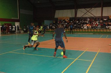 Part of semi-final action between Sparta Boss and Gold is Money Saturday night at the National Gymnasium.