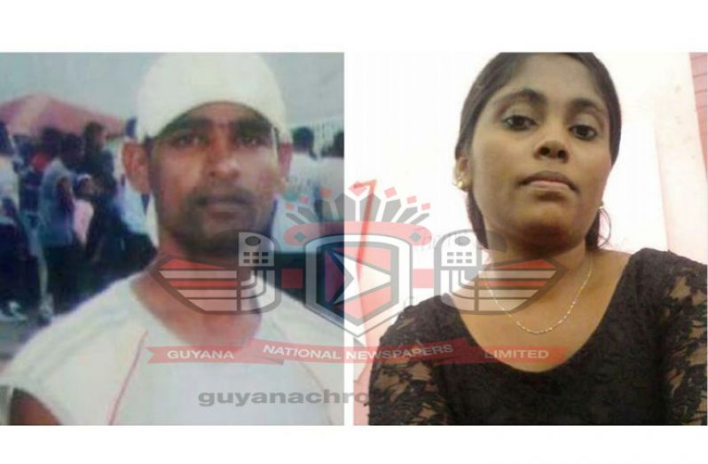 The suspect and his wife , Darmattie Persaud in happier times.
