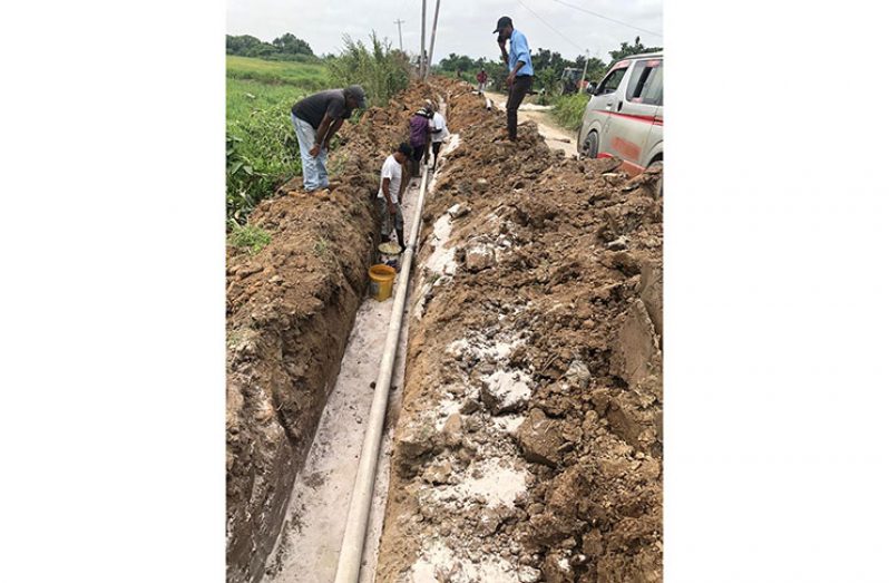New pipelines being placed underground to benefit Mahaicony residents