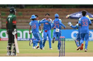 Vihaan Malhotra took 4 for 14 to engineer India's turnaround