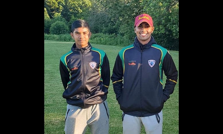 Marcel (left) and Matthew Nandu after last Saturday’s game