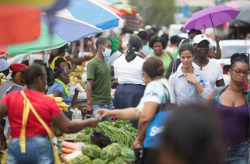 Guyanese shopping at Bourda market