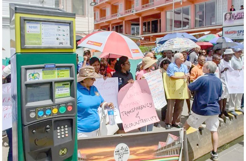 FLASHBACK: Protest action in Georgetown against the parking meter