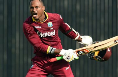 Man-of-the-Match Marlon Samuels made his first century against Australia