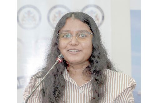 First Place winner of the Innovation Challenge 2024, Maryam Bacchus (Japheth Savory Photo)