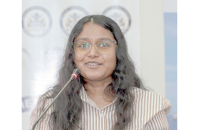First Place winner of the Innovation Challenge 2024, Maryam Bacchus (Japheth Savory Photo)