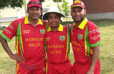 HACC match-winners Bhim Bodhoo, Azib Alli Hanif and Azhad Amidon