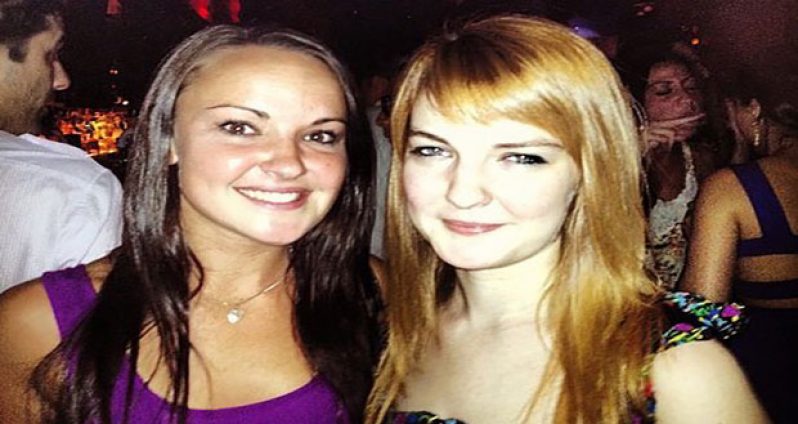 HORRIFIC: Katherine Chappell, 29 (at right) who was mauled to death, with her sister Lauren Chappell