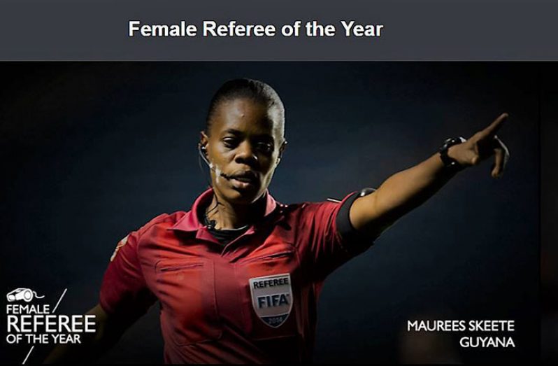 Sergeant Maurees Skeete-Guyana’s only female FIFA referee