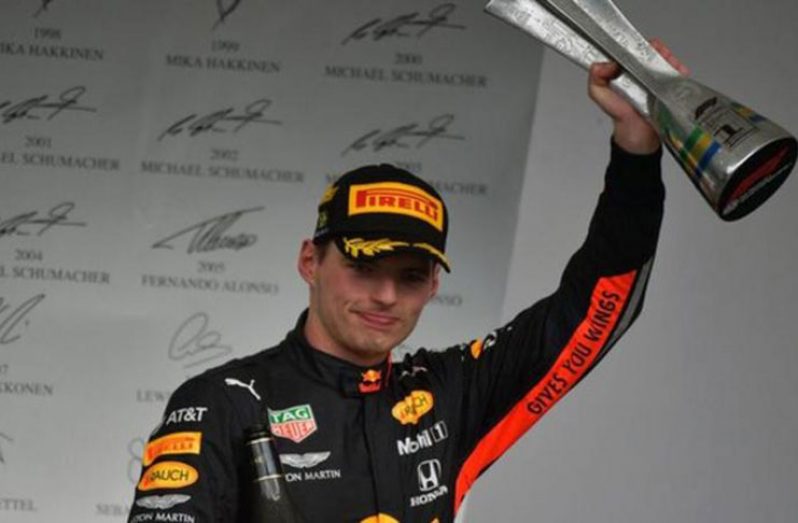 Red Bull's Max Verstappen won the Brazilian Grand Prix in 2019.