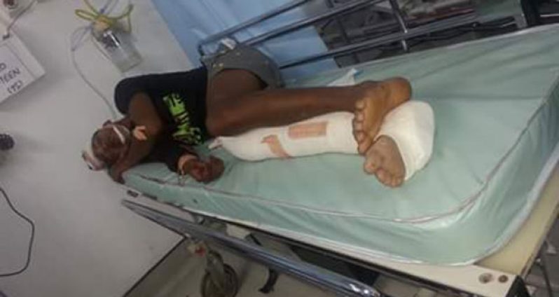 An injured and hospitalised Maxwell Lawrie