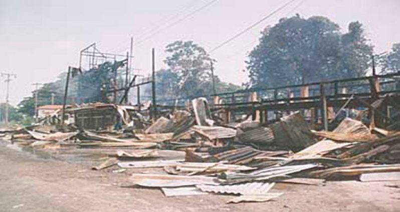 Pictured is the Ministry of Works building and the MMA building on the East Coast which were also targetted