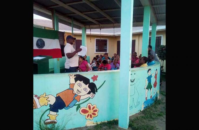 Lethem Mayor Carlton Beckles engages residents on the renaming of the region and the adoption of a regional flag