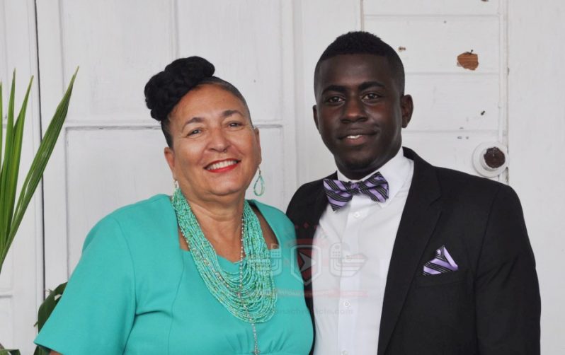 Mayor of Georgetown Patricia Chase-Green and newly-elected Deputy Mayor , Akeem Peter following the elections on Thursday. (Delano Williams photo)