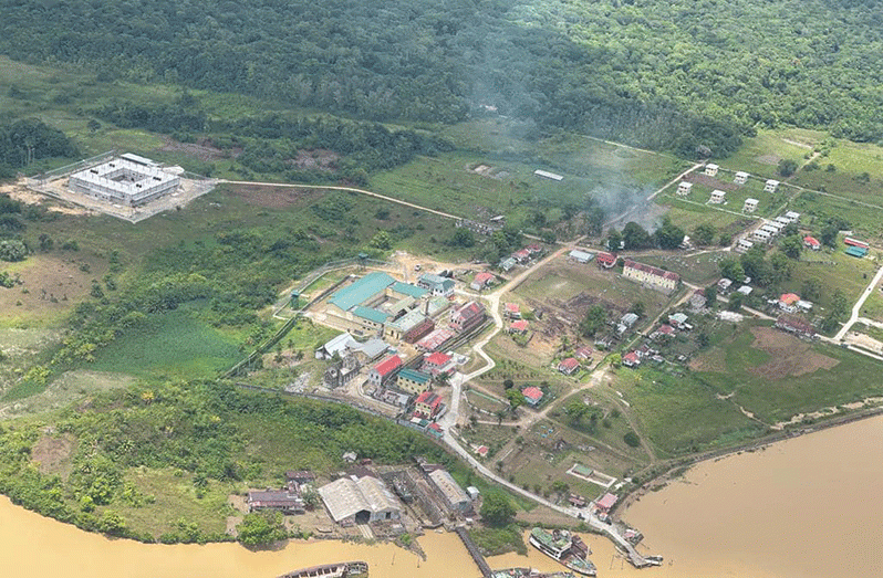 An overhead view of the Mazaruni Prison Complex (Ministry of Home Affairs photo)