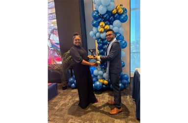 New Medex Vishnarine Ghanshiam being honoured at his graduation