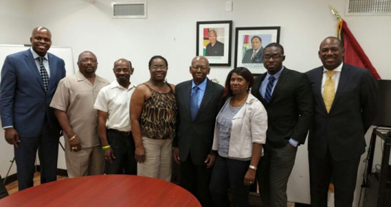 Consul General Brentnold Evans with initial Planning Committee members 