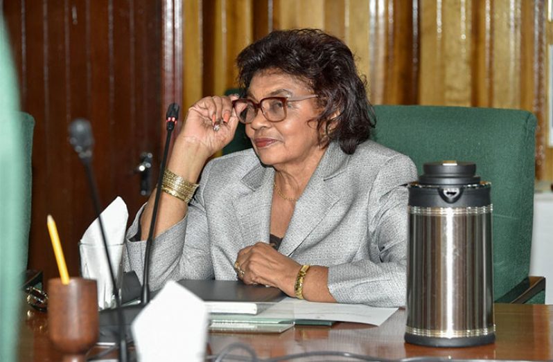Chairman of GECOM, Justice (Ret’d) Claudette Singh
Photos by the Ministry of the Presidency