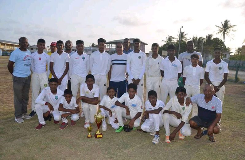 The Rose Hall Town NAMILCO Thunderbolt team pose after winning the Ivan Madray 20/20 Memorial.