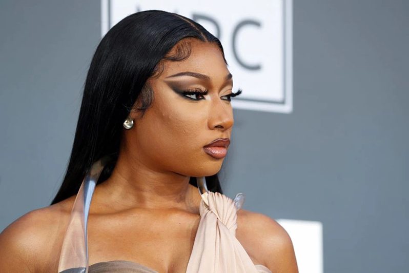 Megan Thee Stallion arrives to attend the 2022 Billboard Music Awards at MGM Grand Garden Arena in Las Vegas, Nevada, on May 15, 2022. (REUTERS/Steve Marcus)
