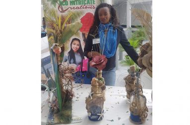 Melba La Goudoue with some of her creations