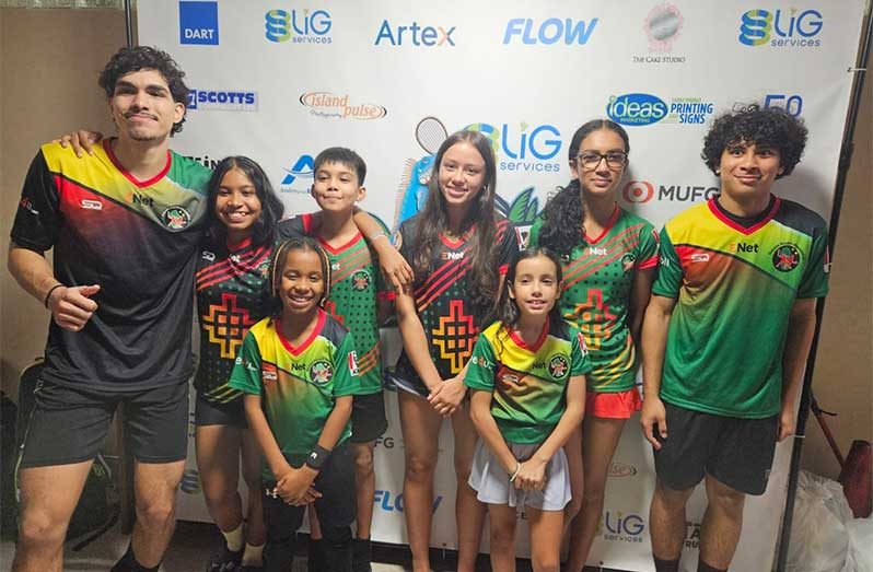 Members of team Guyana who made it to the individual finals at Junior CASA 2025 