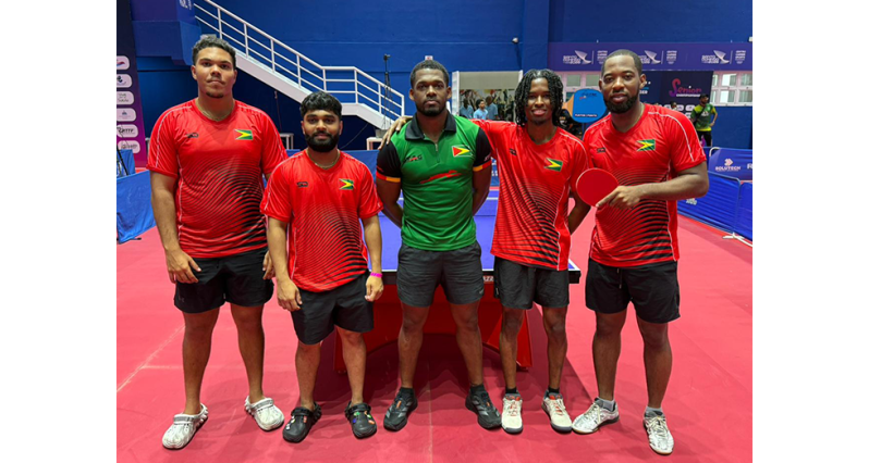 Guyana's Table Tennis Team in Santo Domingo