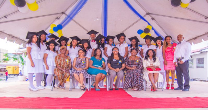 The graduates, tutors and other staff of the St. Joseph Mercy Hospital School of Nursing.