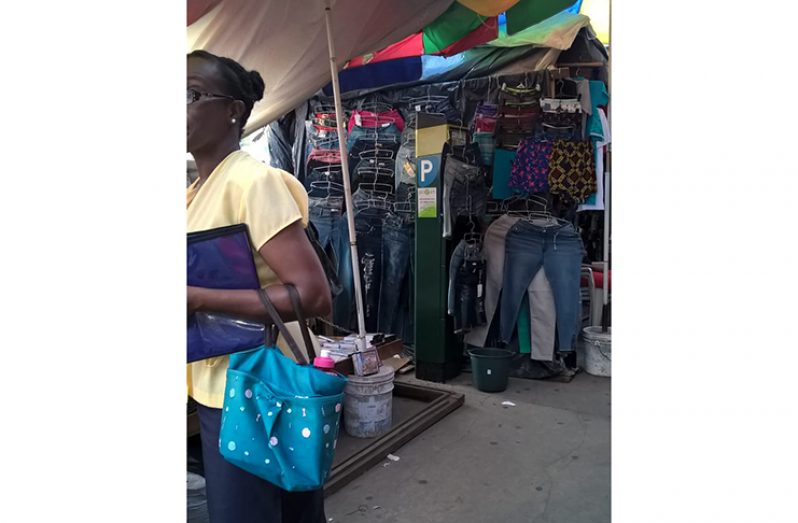 This parking meter along Water Street, Georgetown, is assisting vendors to ply their trade