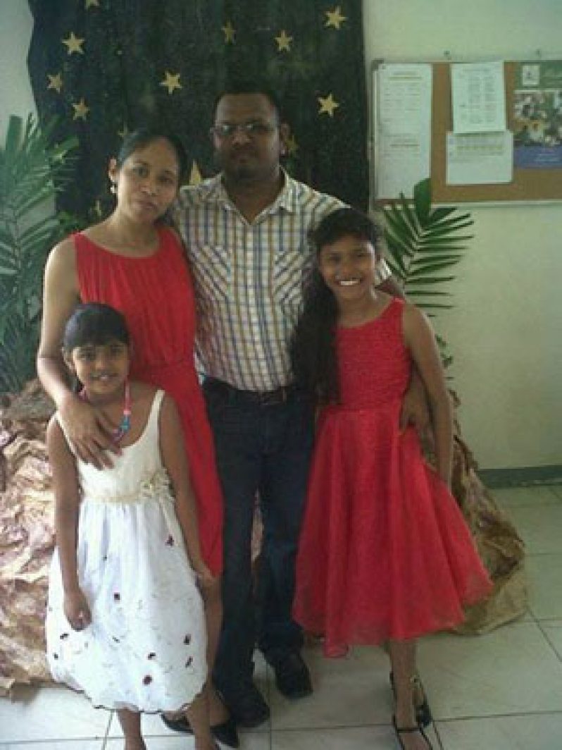 Broadcaster, Michella Abraham-Ali with her daughters and hubby