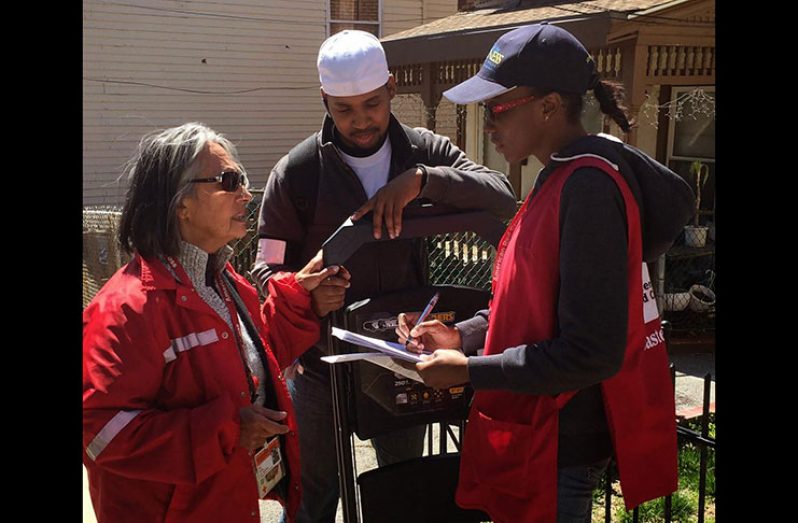 Michelle volunteering with the American Red Cross (Photo credit: American Red Cross Westchester)