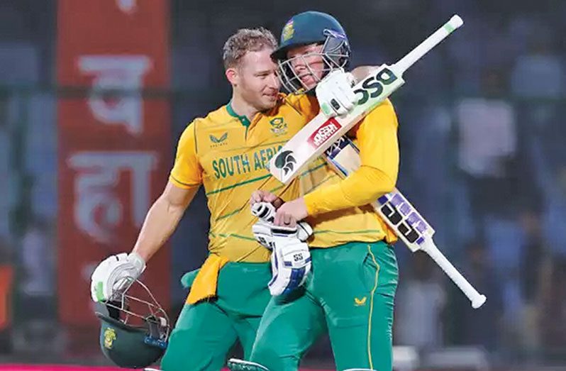 David Miller and Russie van der Dussen added an unbeaten 131-run stand