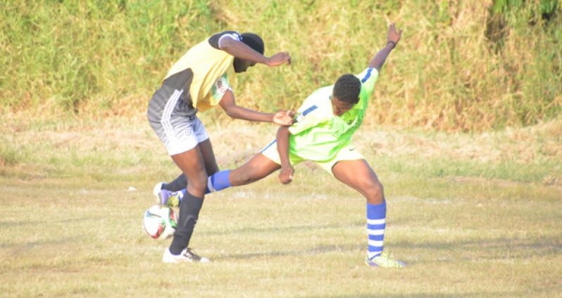 Part of the action in yesterday’s Milo Schools’ football tournament.