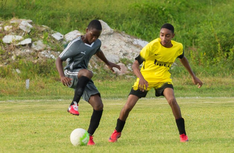 Part of the action in the Milo schools football