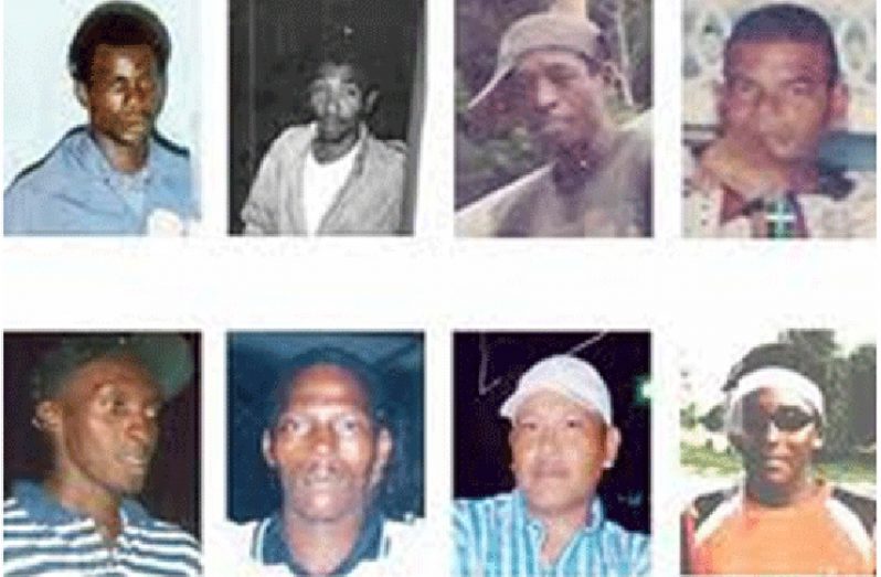 The eight miners who were murdered at Lindo Creek in June 2008
