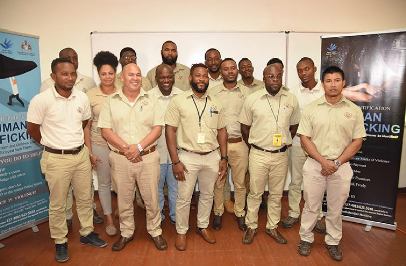 Guyana Geology and Mines Commission mines officers will be sharpening their skills to tackle Trafficking in Persons at a
two-day training course which opened on Tuesday (Samuel Maughn Photo)