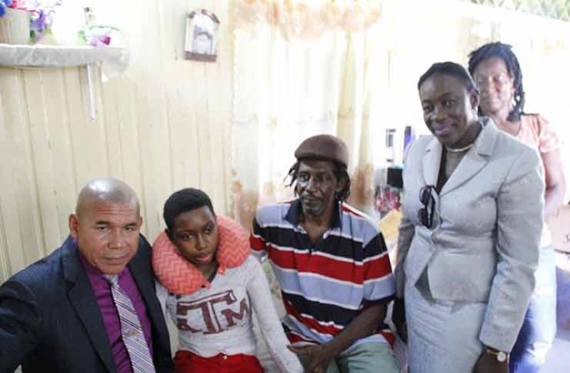 Minister of Social Cohesion, Dr. George Norton and Education Minister, Nicolette Henry visited Beyoncé Ross last Monday.